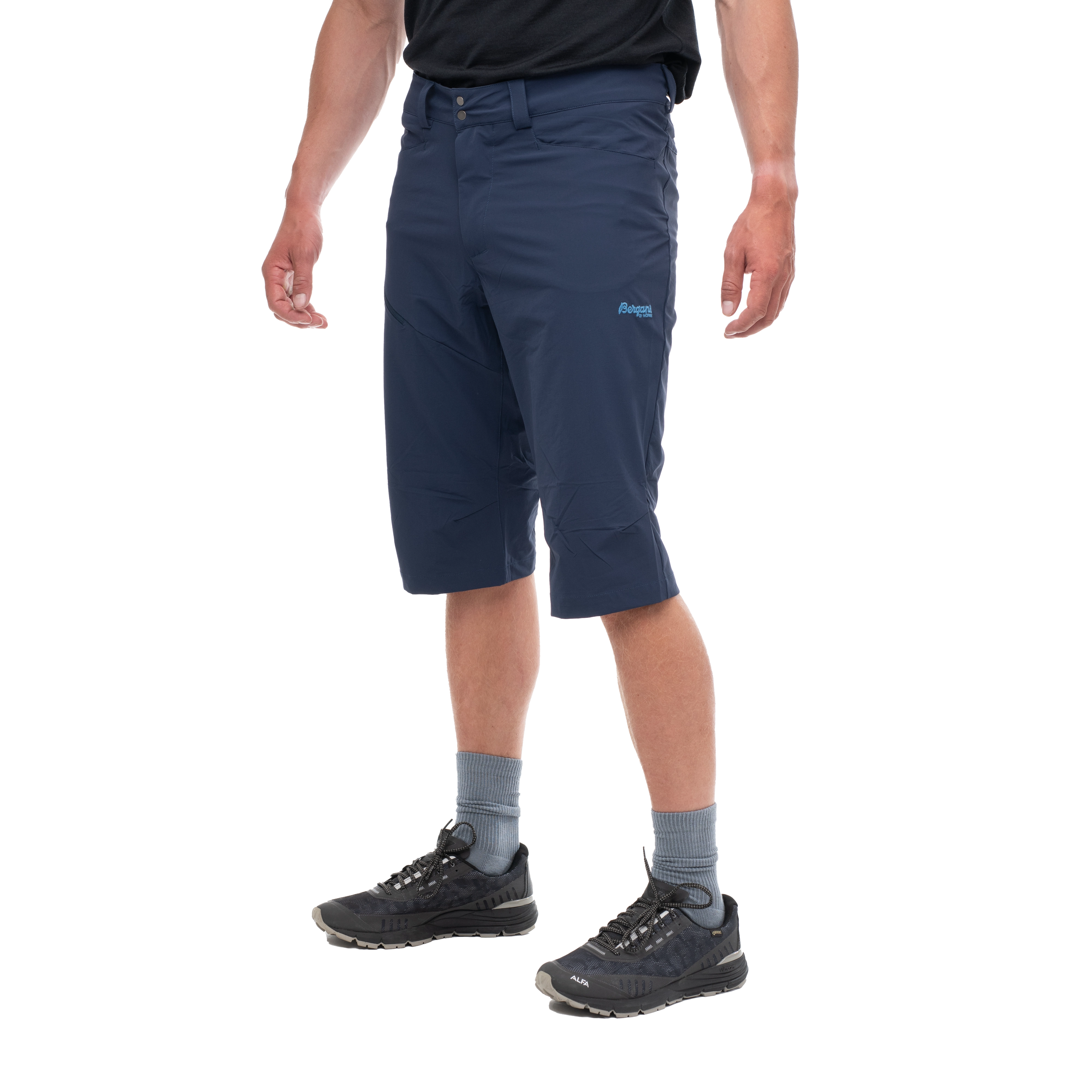 Vandre Light Softshell Long Shorts Men Navy