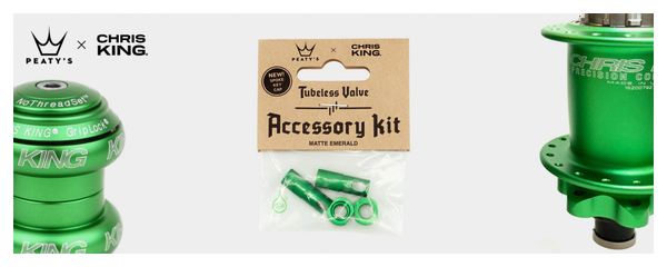 Accessoires de Valve Tubeless Peaty's x Chris King (MK2) Emerald