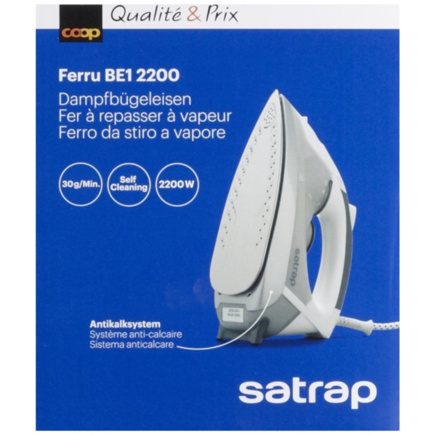 satrap Ferru BE1 2200 Dampfbügeleisen