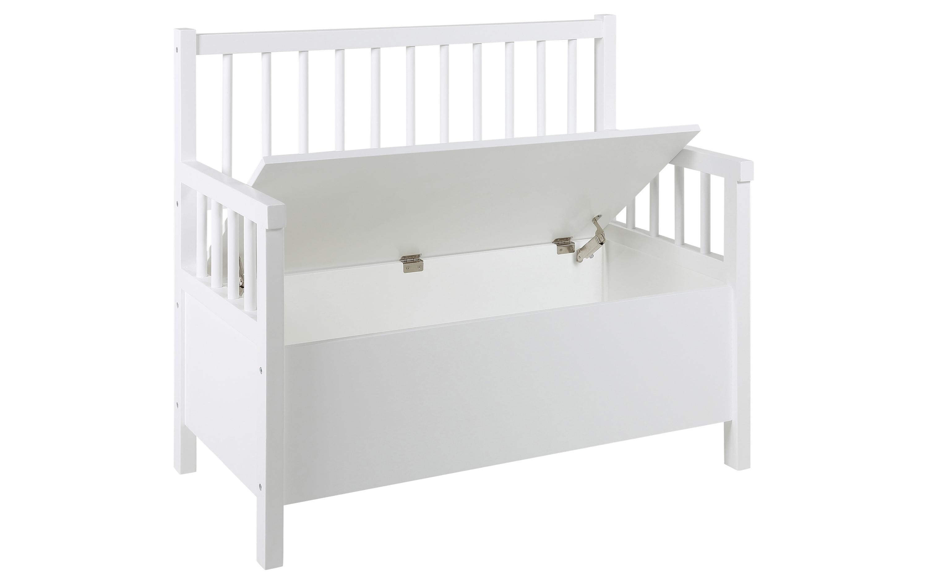 Sitzbank Aster 90 x 48 x 85 cm, Weiss<br>Sitzbank