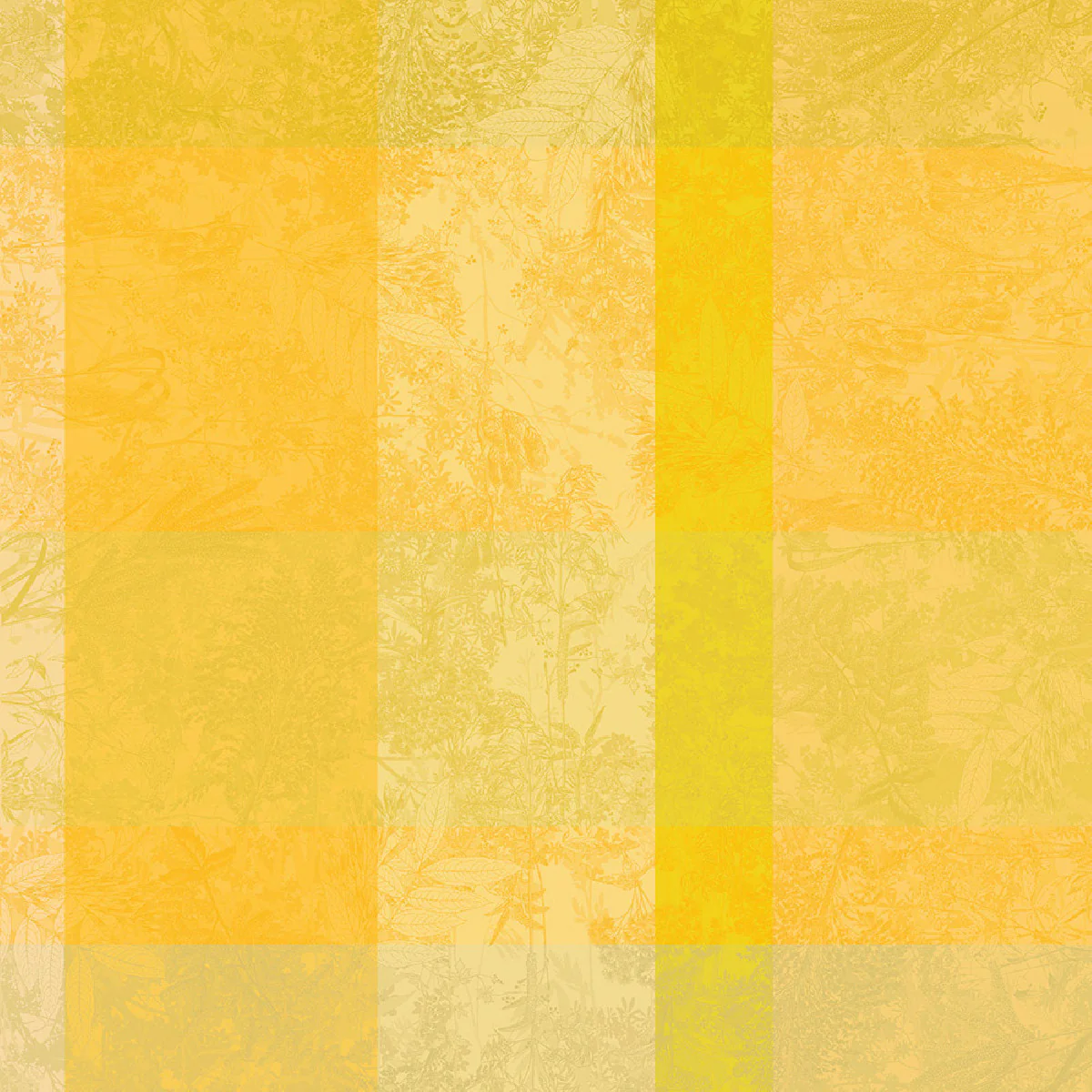Nappe enduit imperméable pur coton jaune 175x250 Garnier Thiebaut
