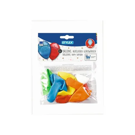 Stylex Luftballons Herzlichen Glückwunsch Umfang 65 cm, 6 Stück