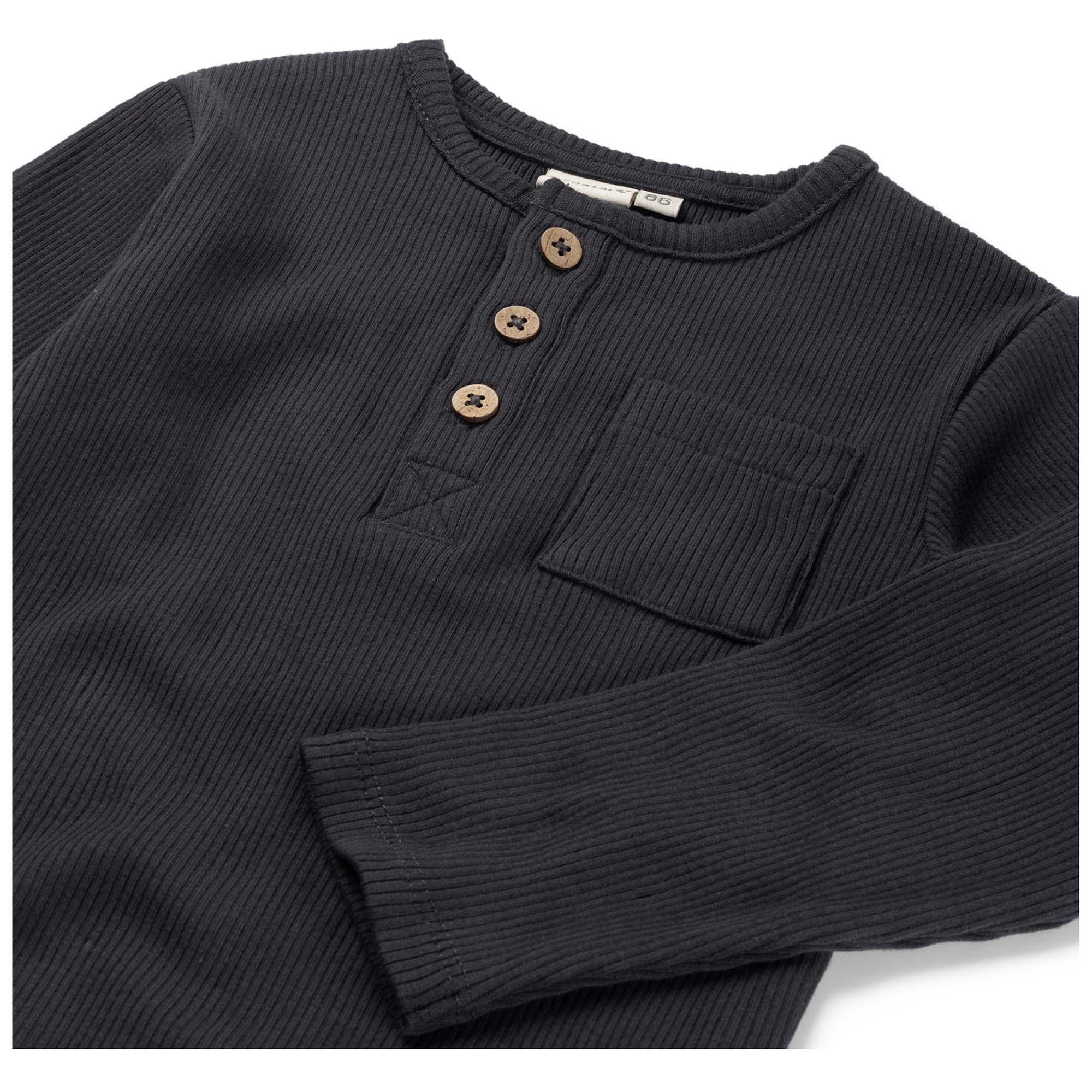 Prénatal baby shirt lange mouwen effen grijs