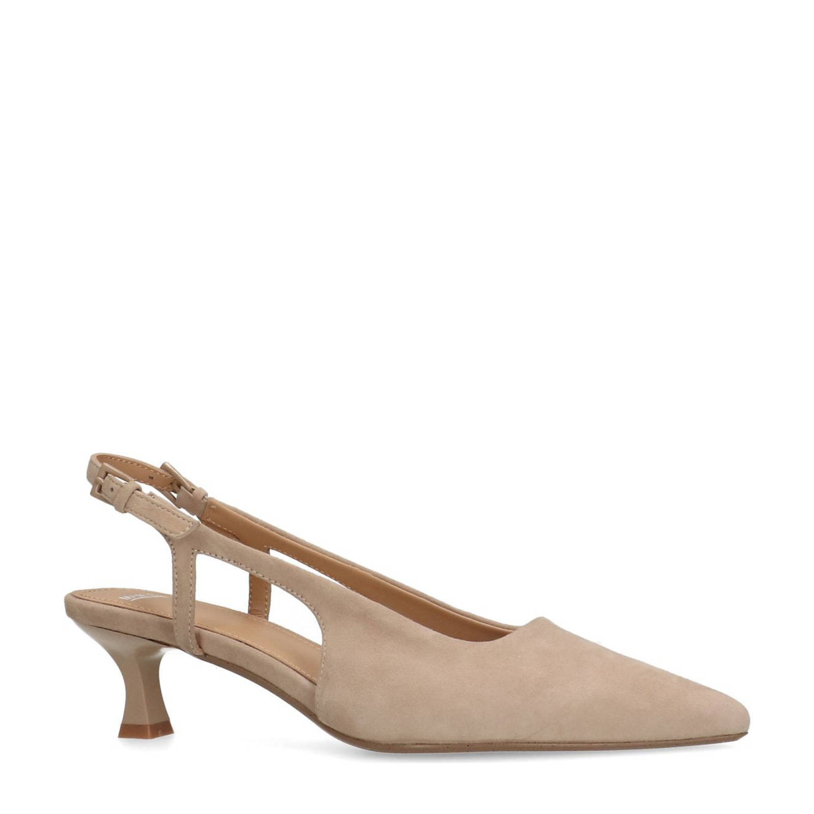 Manfield suède slingback pumps beige