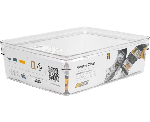 Nordiska Plast Oppbevaringsboks Flexible Clear 5L