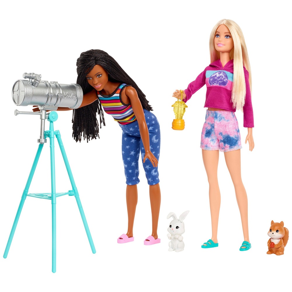 Barbie Let's Go Camping Zelt-Spielset und 2 Puppen