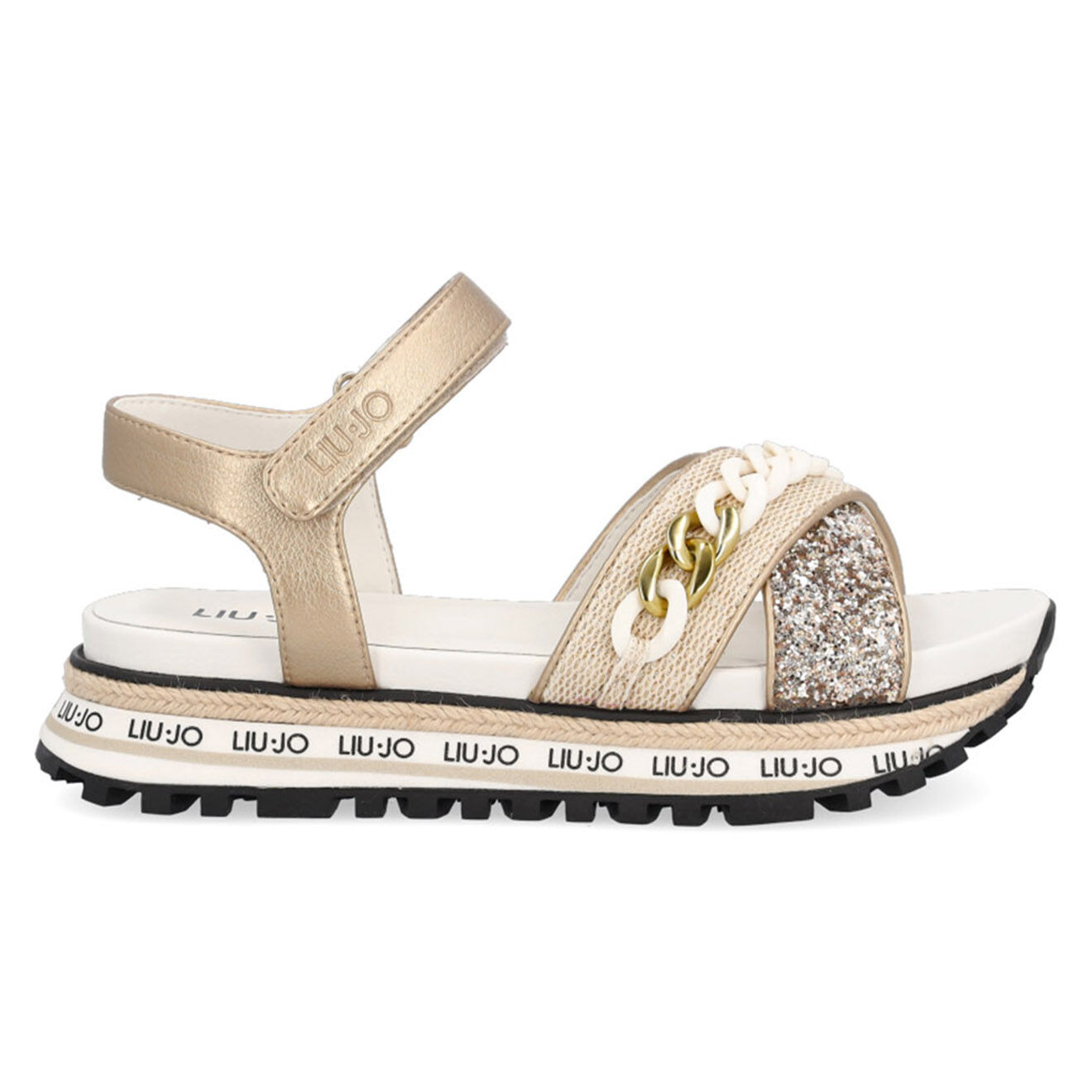 Liu-Jo Sandales en Cuir Wonder blanc/doré