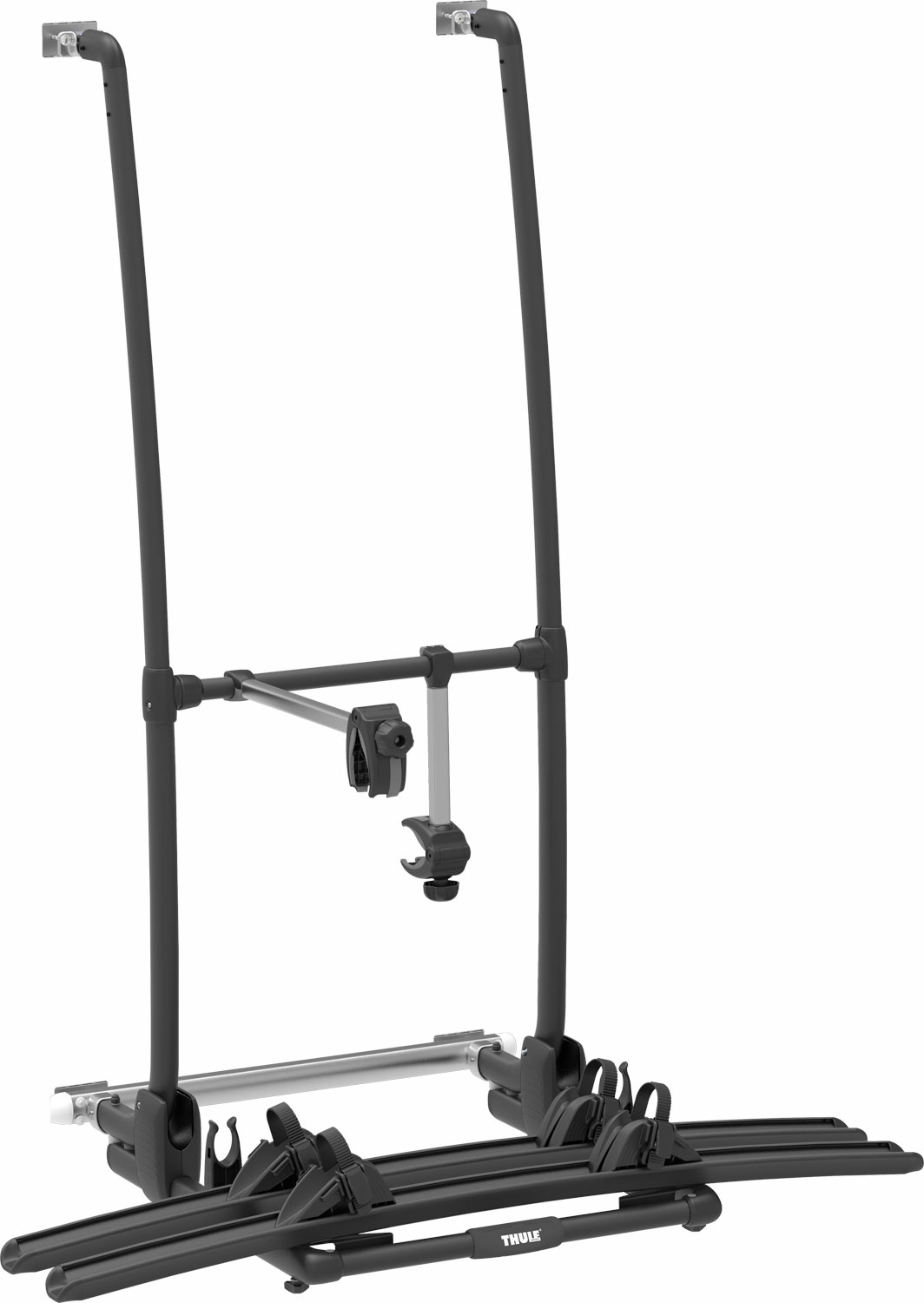 Alu-Heckträger Excellent Standard black, für E-Bikes geeignet, 2 Räder