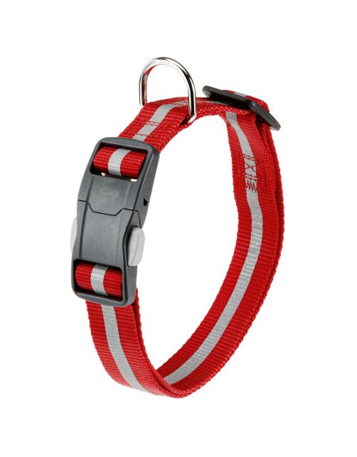 Adori Klikhalsband Reflex Rood&Reflecterend - Hondenhalsband