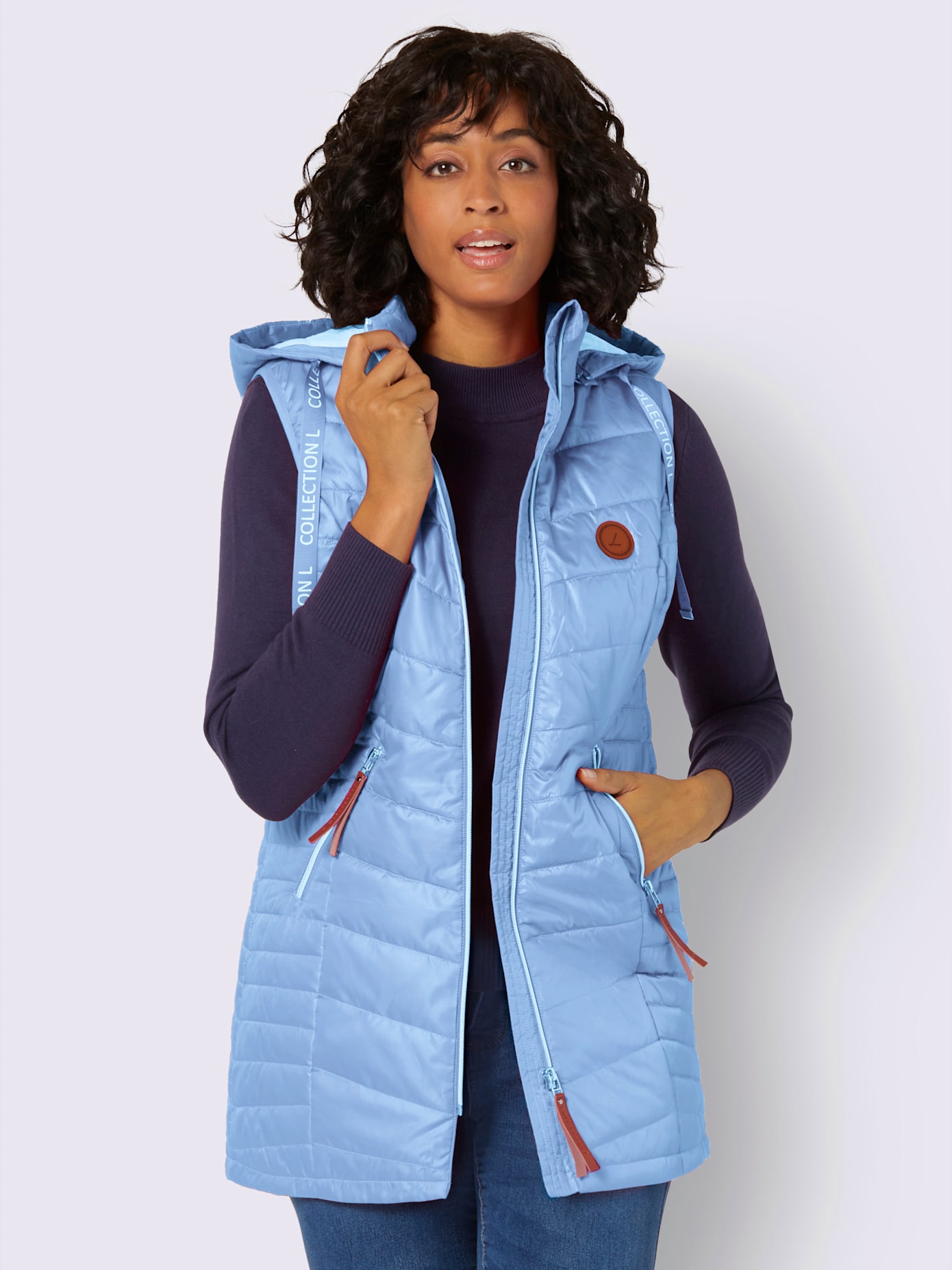 Gilet matelassé long coupe longue tendance