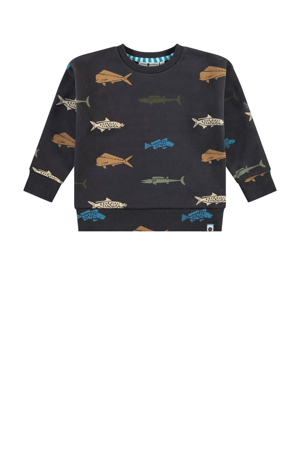 Stains&Stories sweater donkerblauw