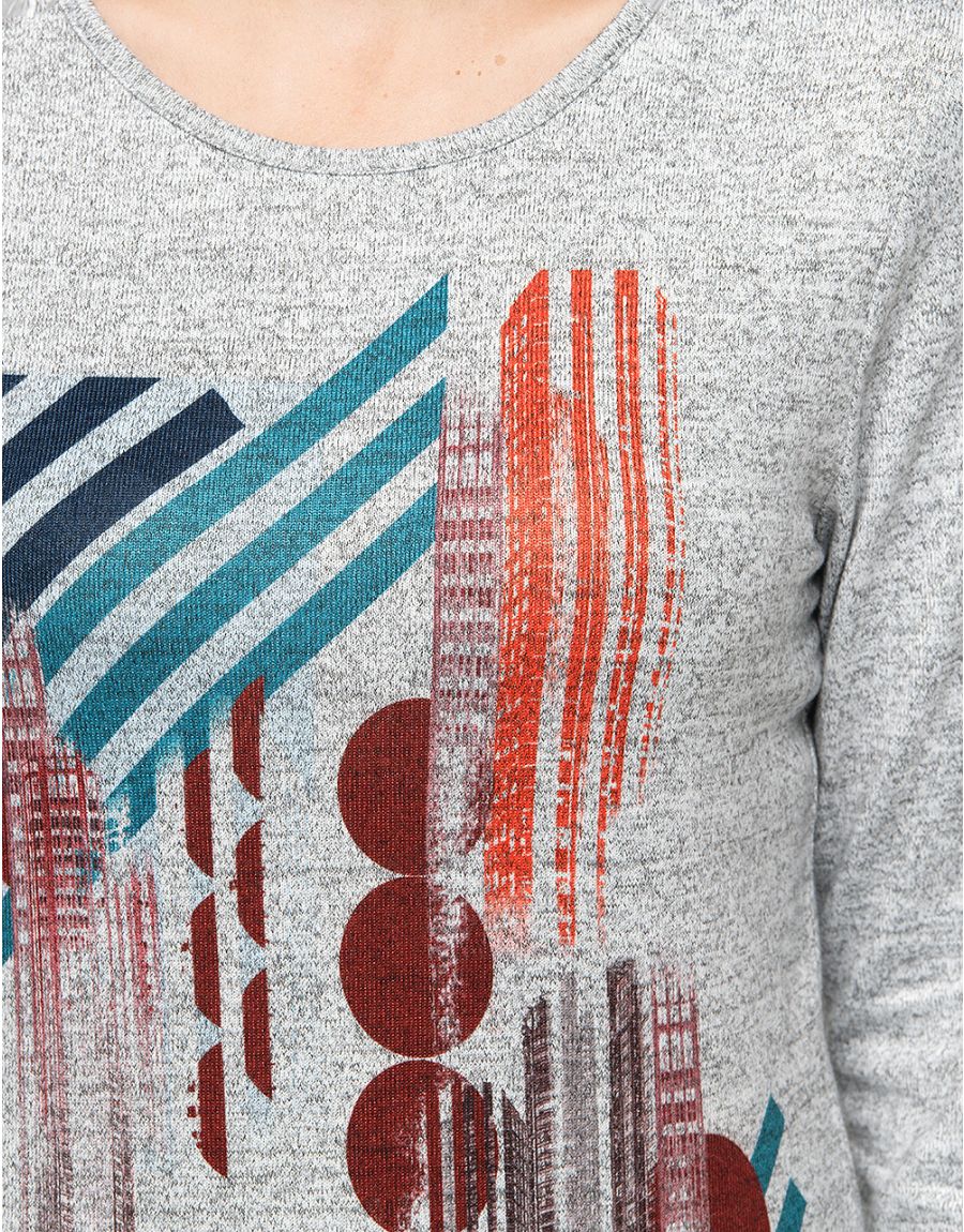 T-shirt gris chiné