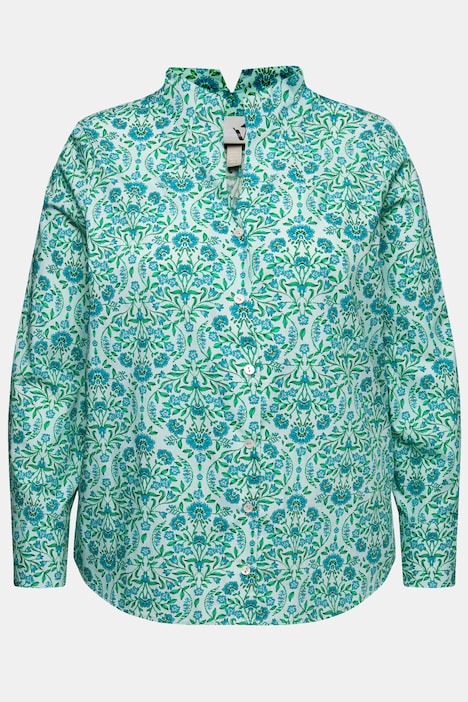 Bluse, Landhausdruck, Kelchkragen, Langarm