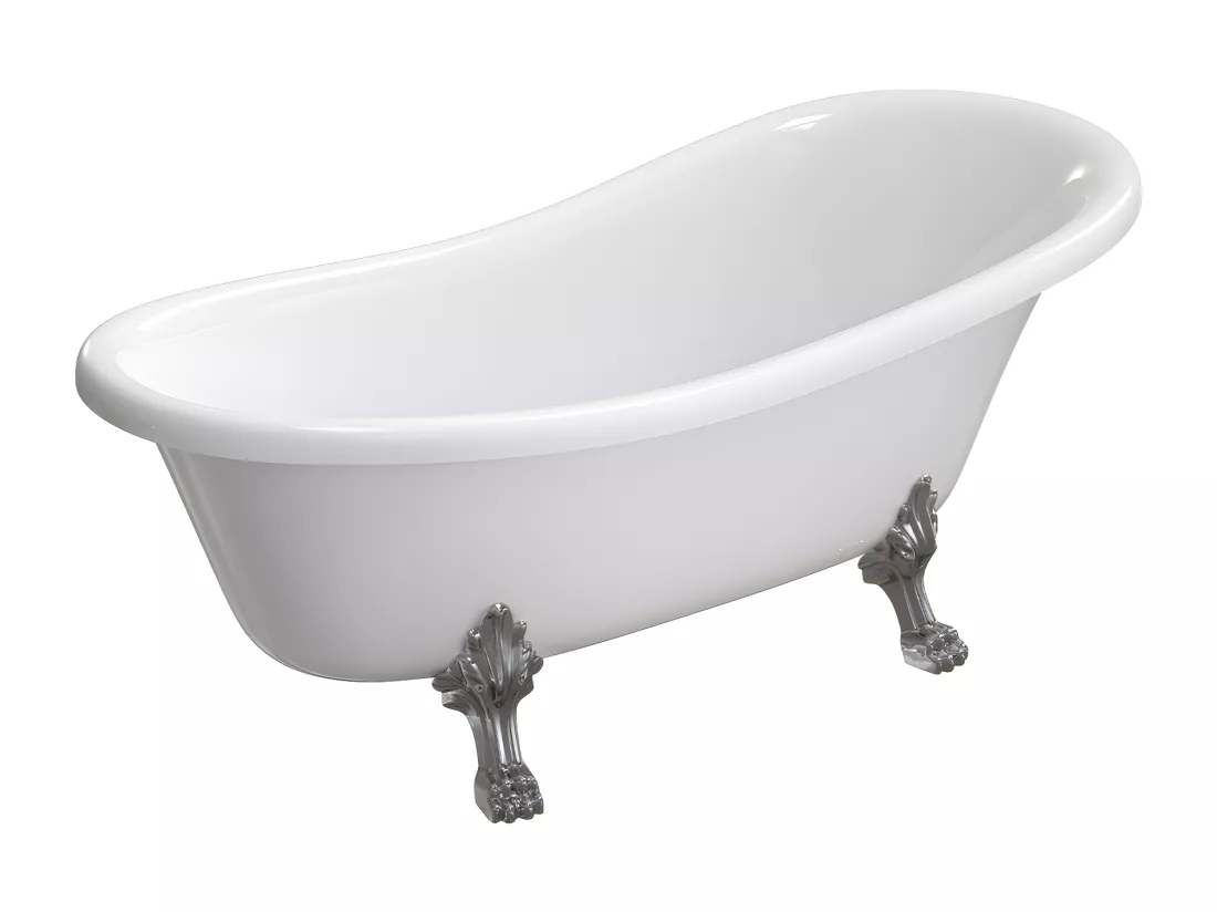 baignoire îlot OMNIRES ATENA M+ 168X76 CM couleur : blanc finition : brillant