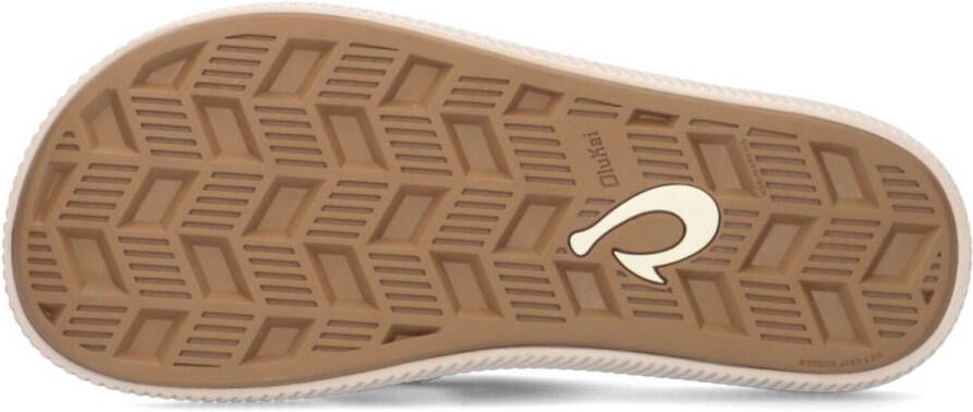 Olukai Ulele Slipper Heren leren slippers Clay Mustang