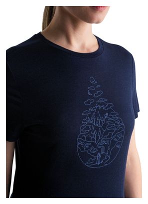 T-shirt Technique Femme Icebreaker Merinos 150 Tech Lite III Hike Path Noir