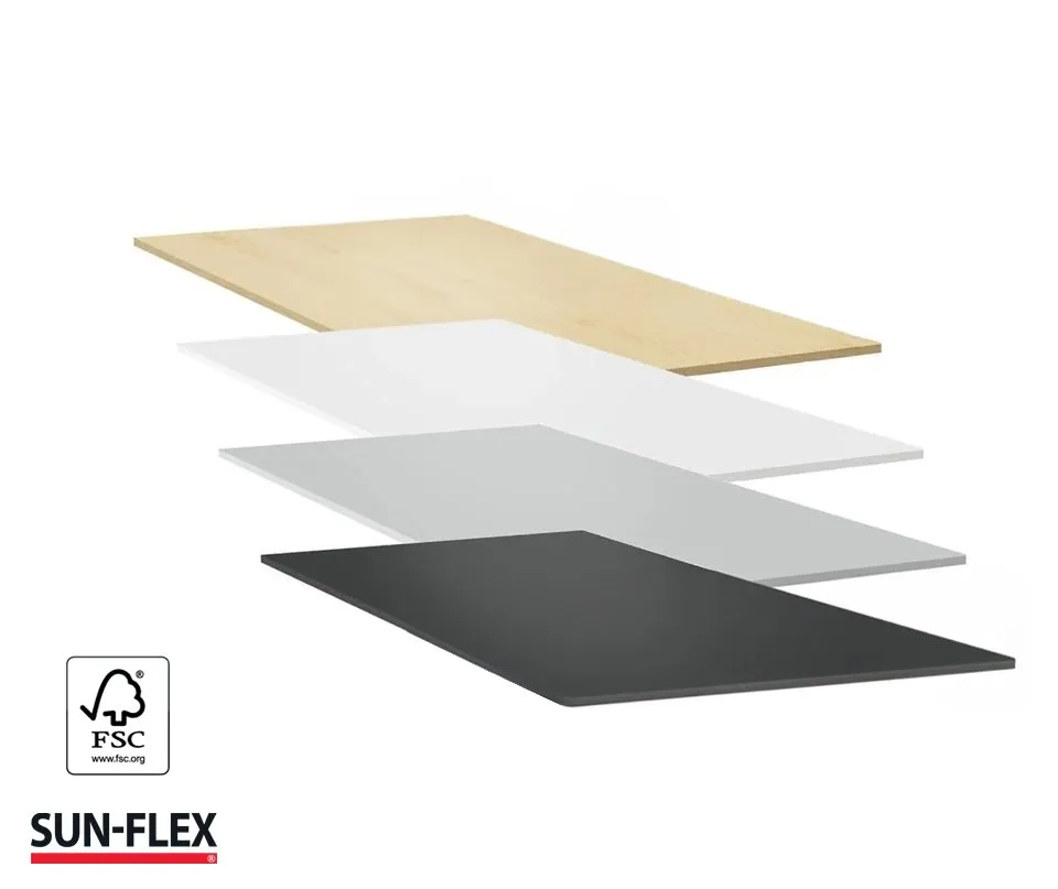 SUN-FLEX®Desktop Blacklaminate, 120x80 cm