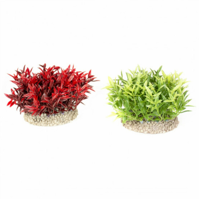 Décoration pour aquarium buisson coloré en plastique flexible