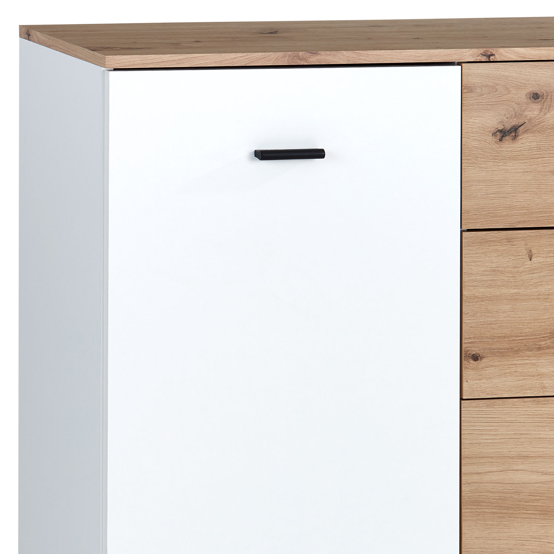 Kommode - Artisan Eiche - weiß - 96 cm