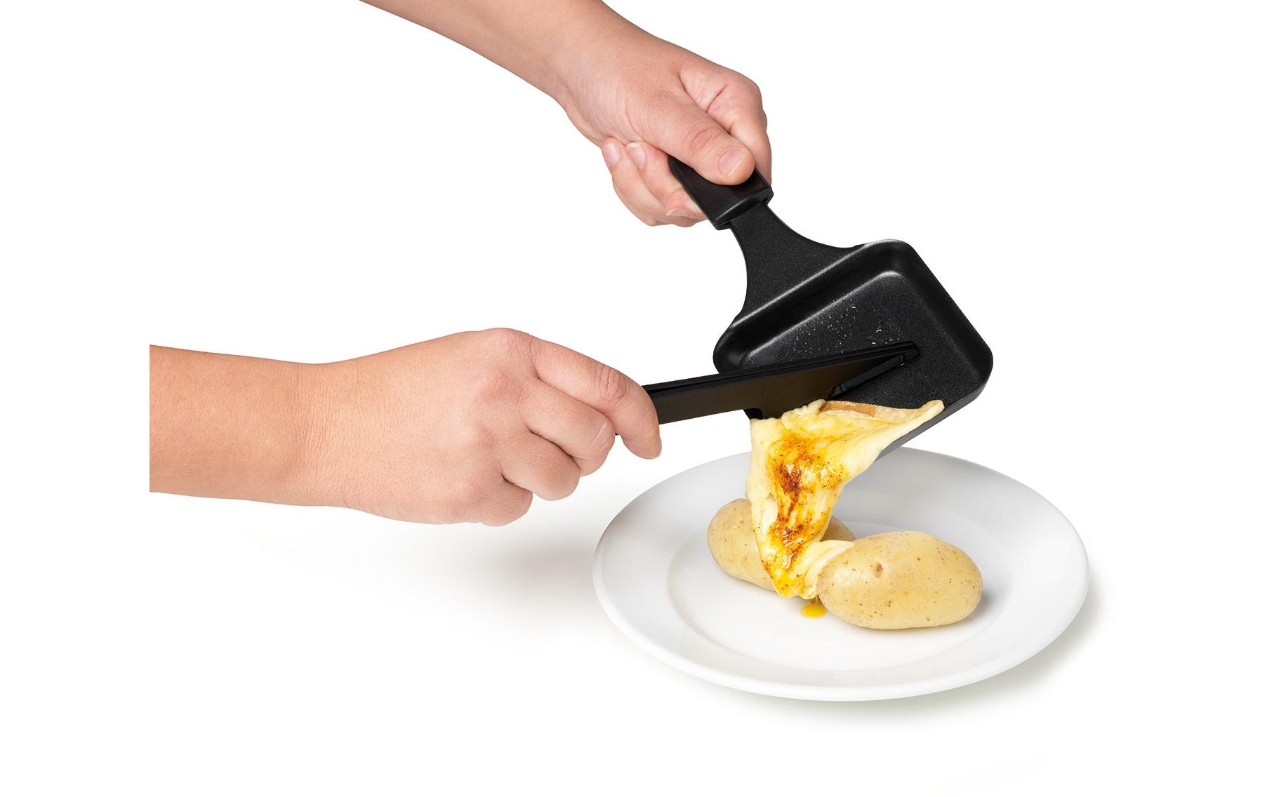 Raclette-Zangenspachtel & Grillzange, 2 Stück, SchwarzSet aus zwei Raclette- & Grillzangen, farbig