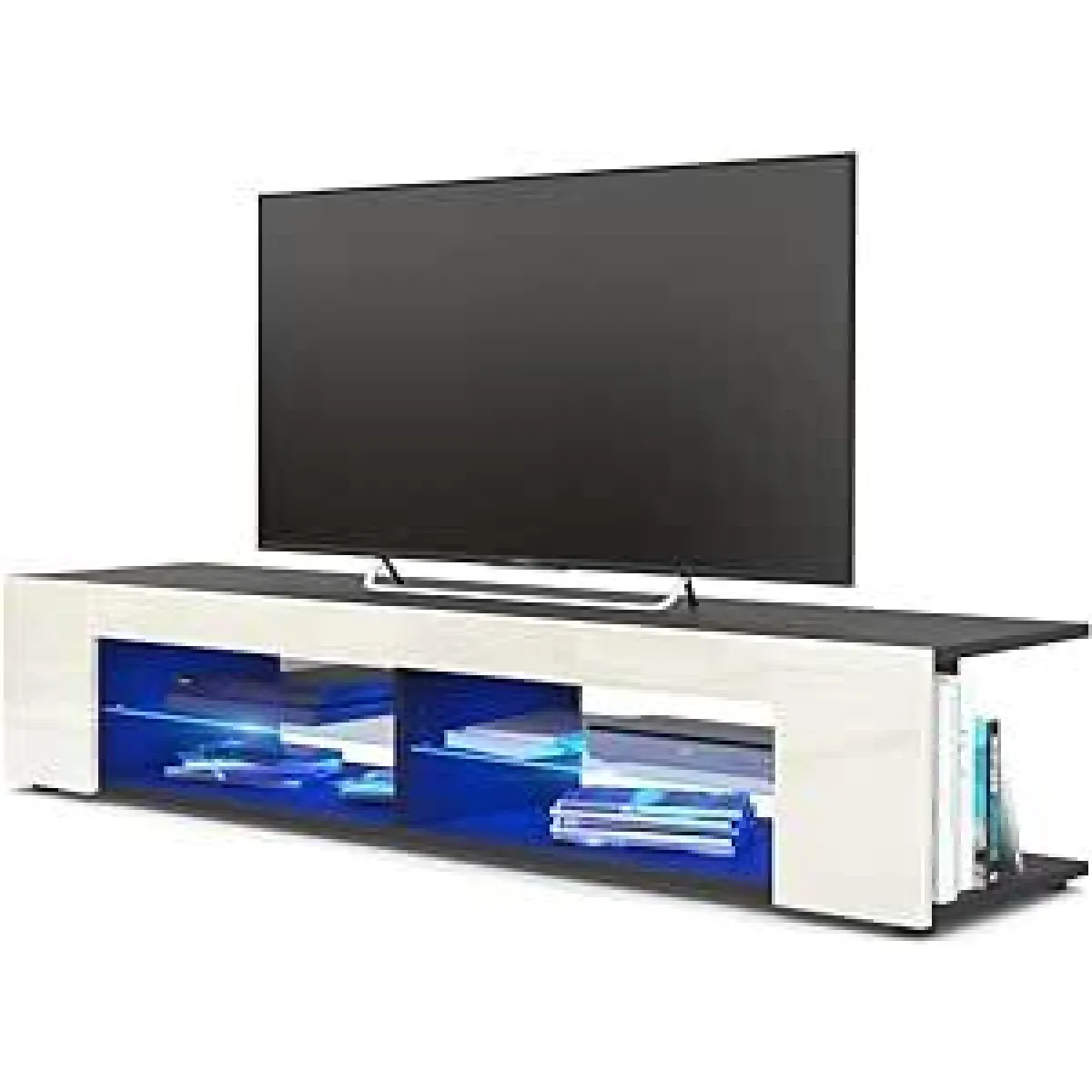 MPC Meuble TV Crème Noir