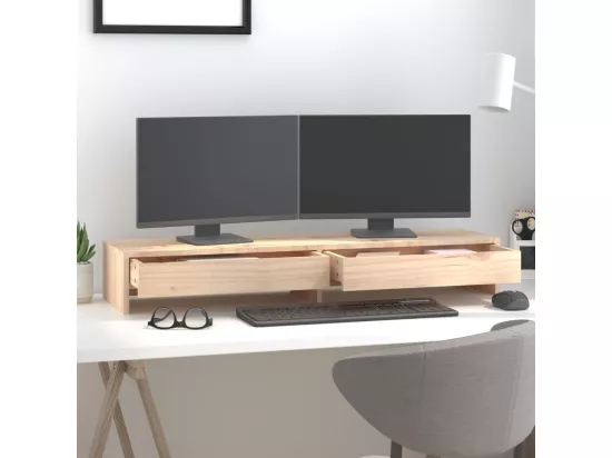 Support pour moniteur 100x27x15 cm Bois de pin solide