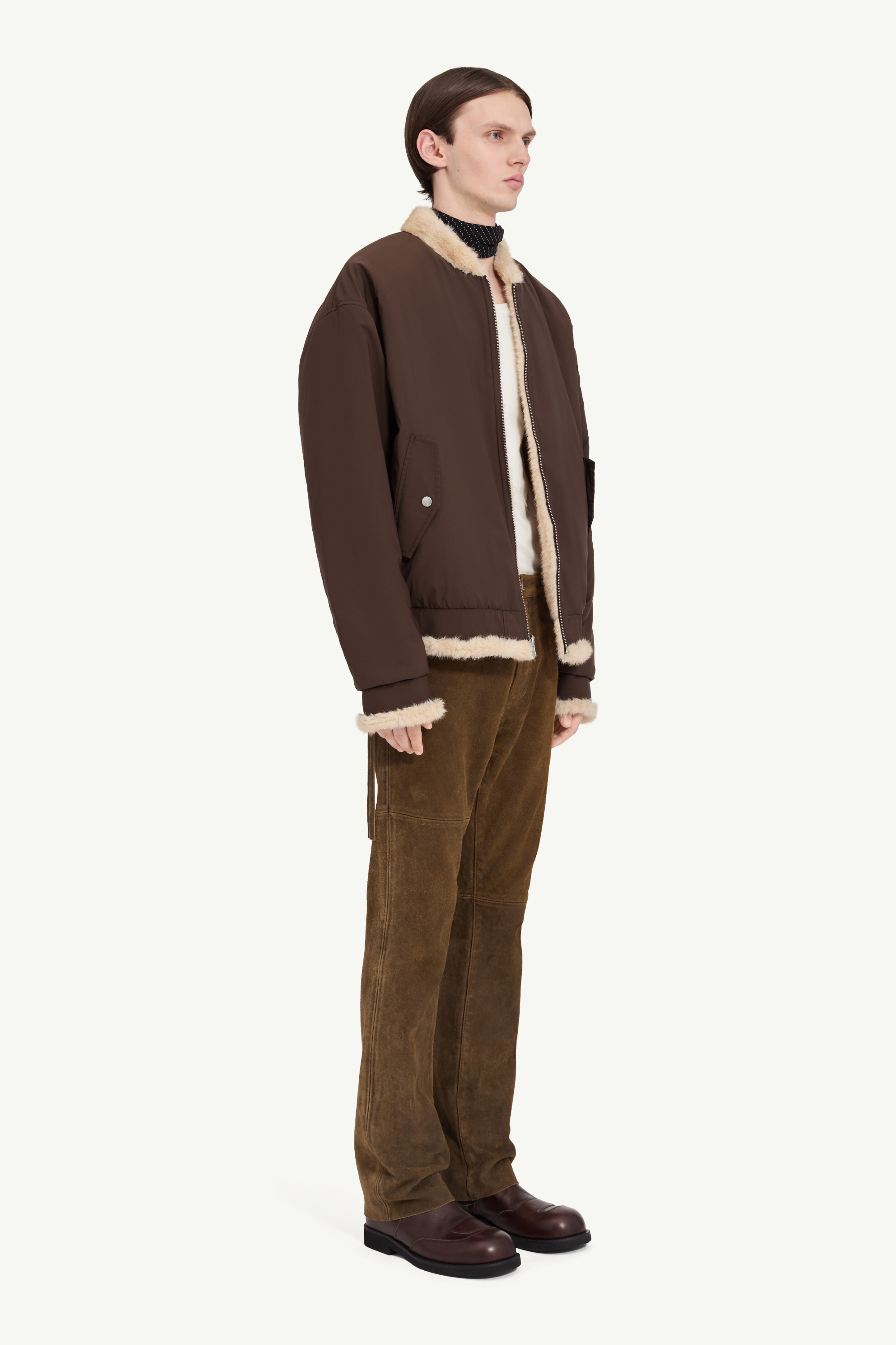 Veste bomber matelassé pour homme | MM6 Rose beige