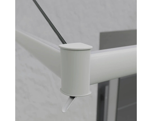 ARON Luifel Aanbouw Design Nancy Gelamineerd Veiligheidsglas 150x80 cm Wit