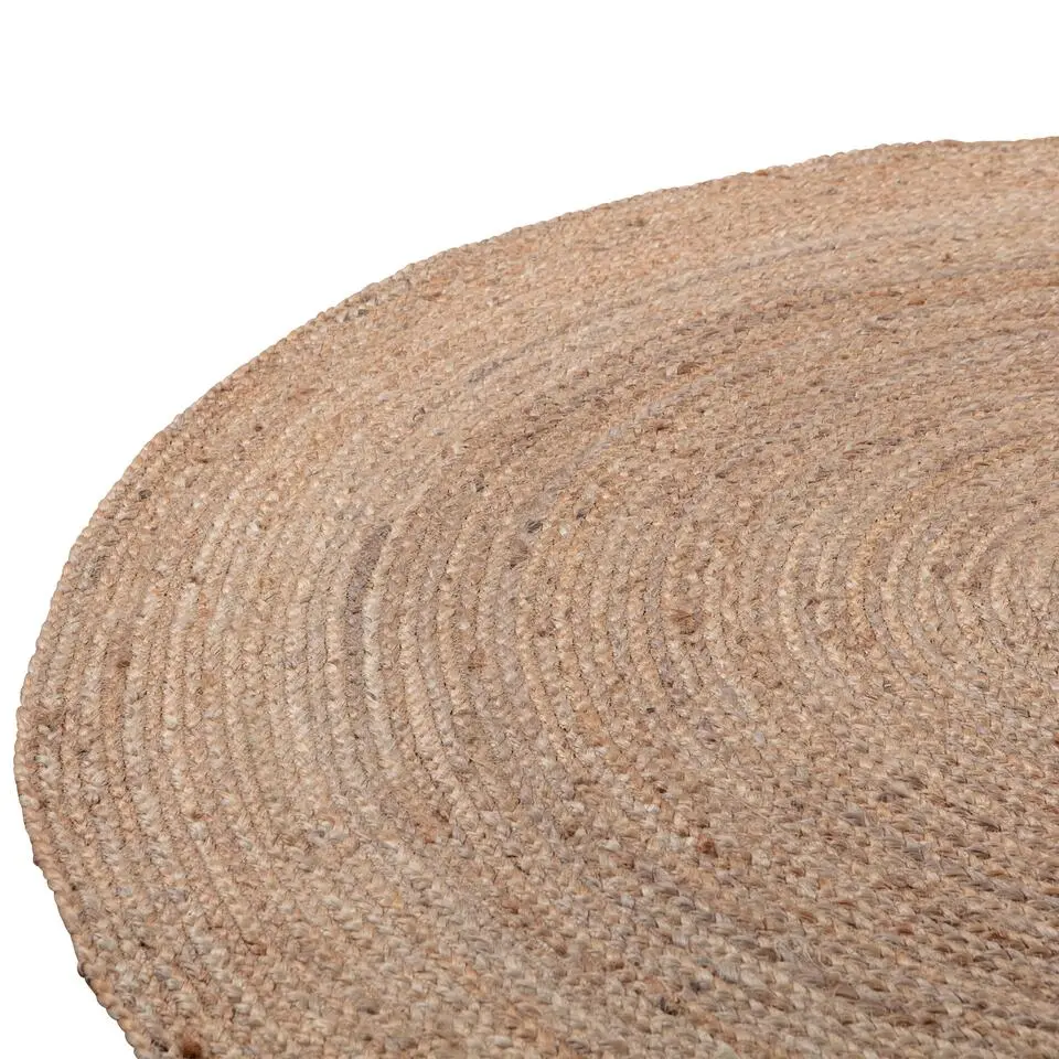 WOOOD Ross Vloerkleed - Jute - Naturel - 1x150x150