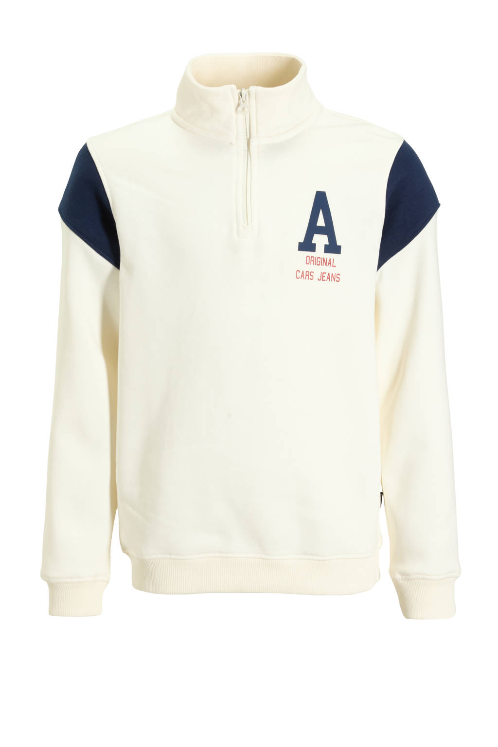 Cars sweater COSTNER met backprint wit/rood