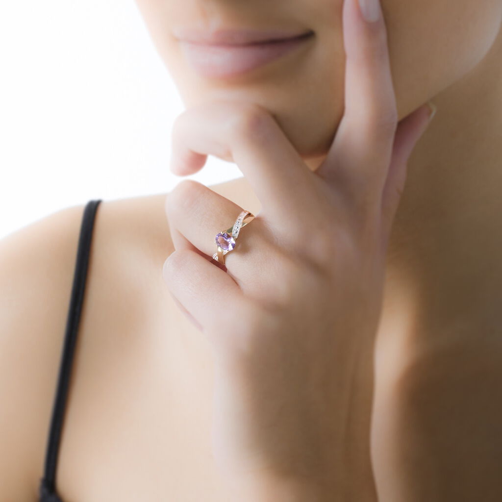 Bague Candice Or Jaune Topaze