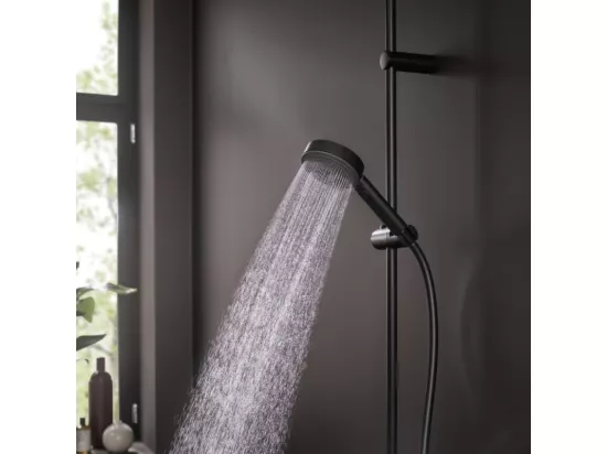 HANSGROHE Douchette à main 105 3jet Relaxation EcoSmart 9l/min noir mat Pulsify Select