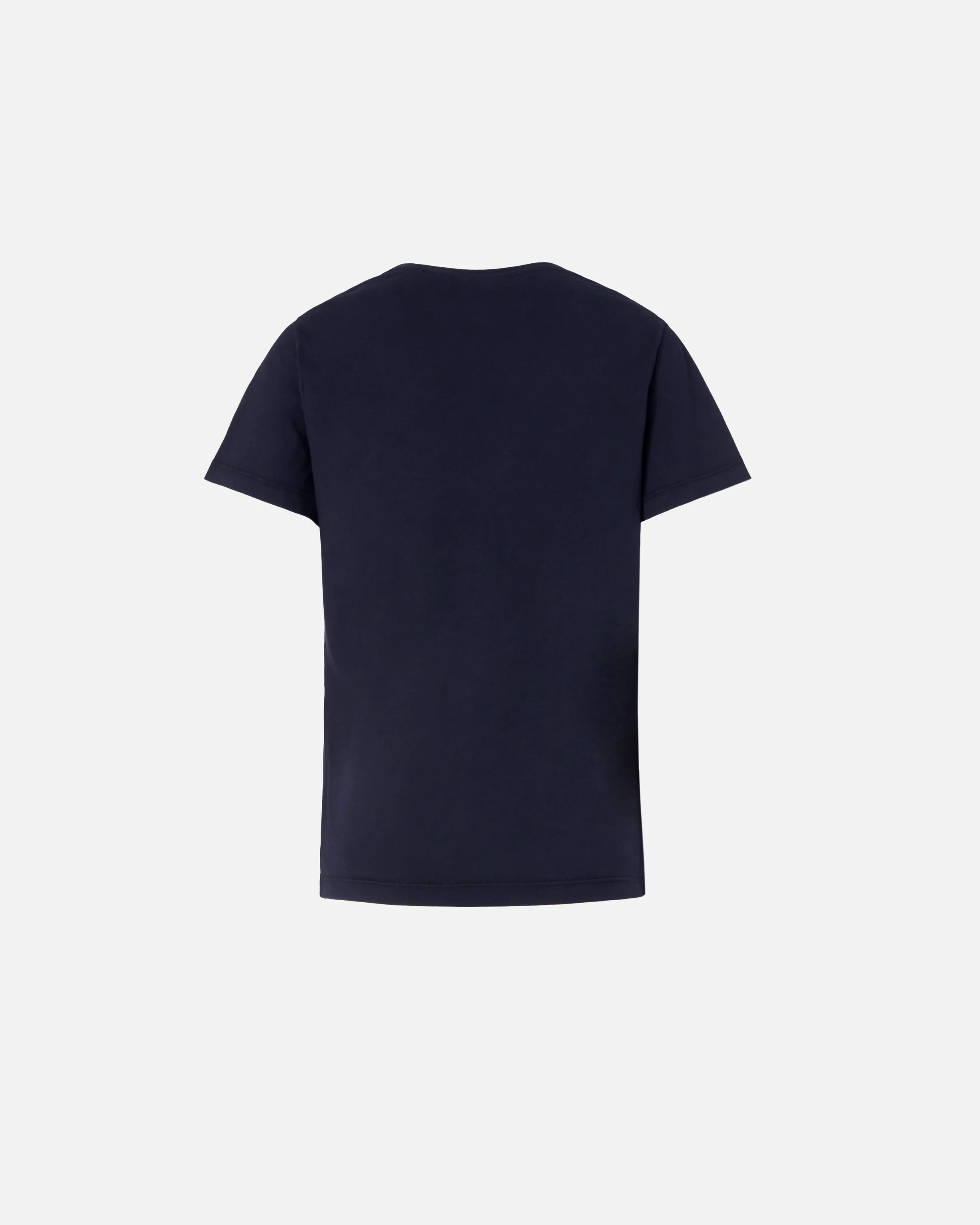 T-shirt col v à logo imprimé | Bleu