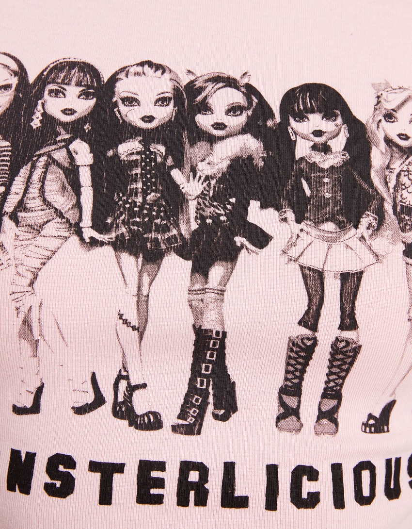 Camiseta de manga comprida com estampa Monster High