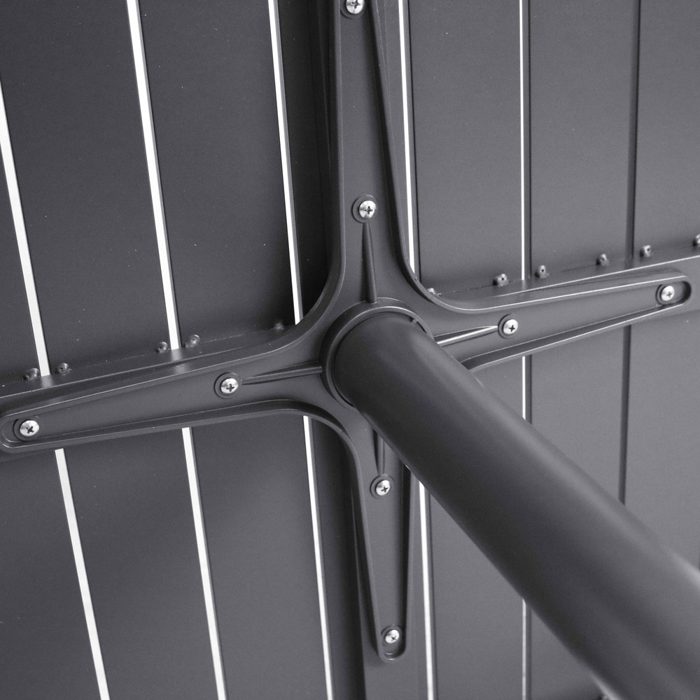 Plateau de table carré en inox gris 70x70cm
