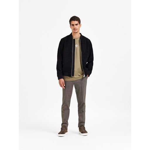 Selected Homme Archive Bomber Suede Jakke, Black, XXL