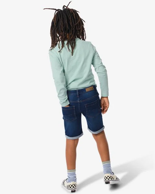 t-shirt coton flammé pour enfants bleu