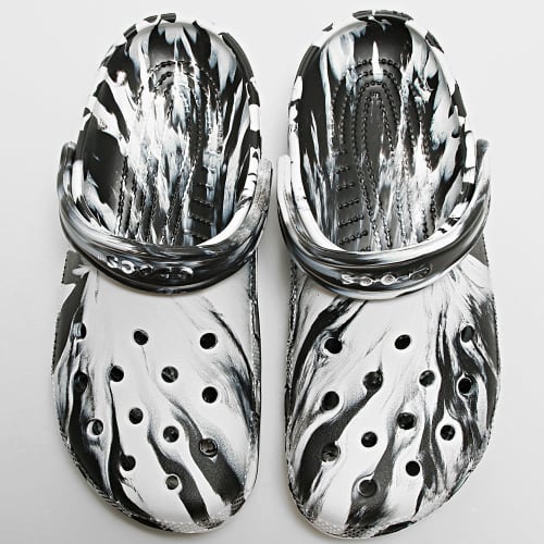 Claquettes Classic Marbled Clog Noir Blanc
