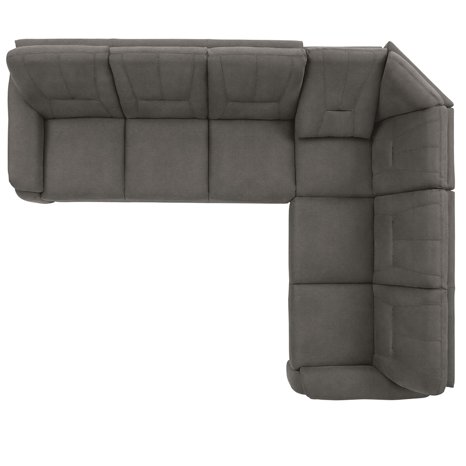 polsterpower Ecksofa - Belle grey - Basismodell - rechts
