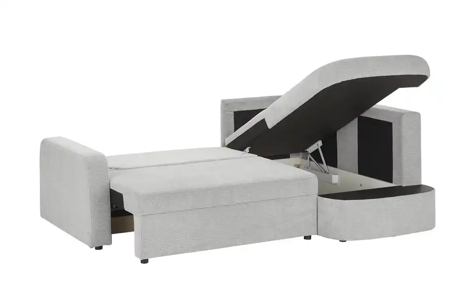 Ecksofa Silbergrau rechts