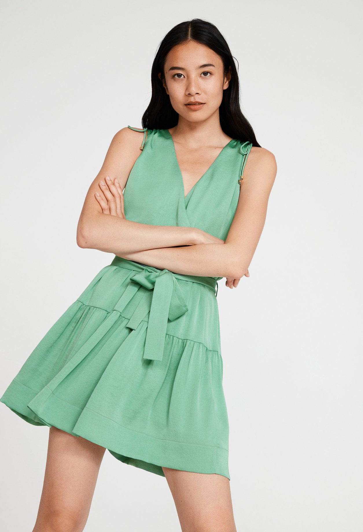 Robe fluide avec ceinture