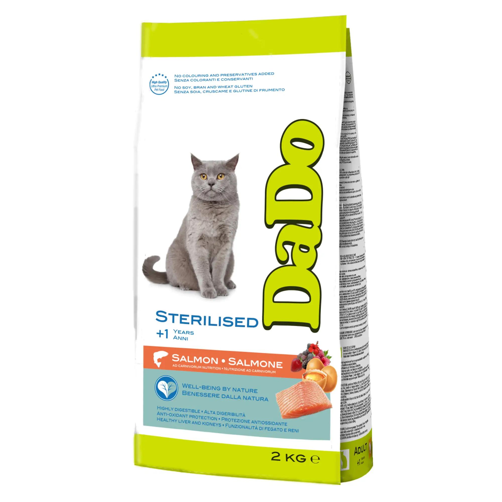 Croquettes pour chats adultes stérilisés saumon 400g