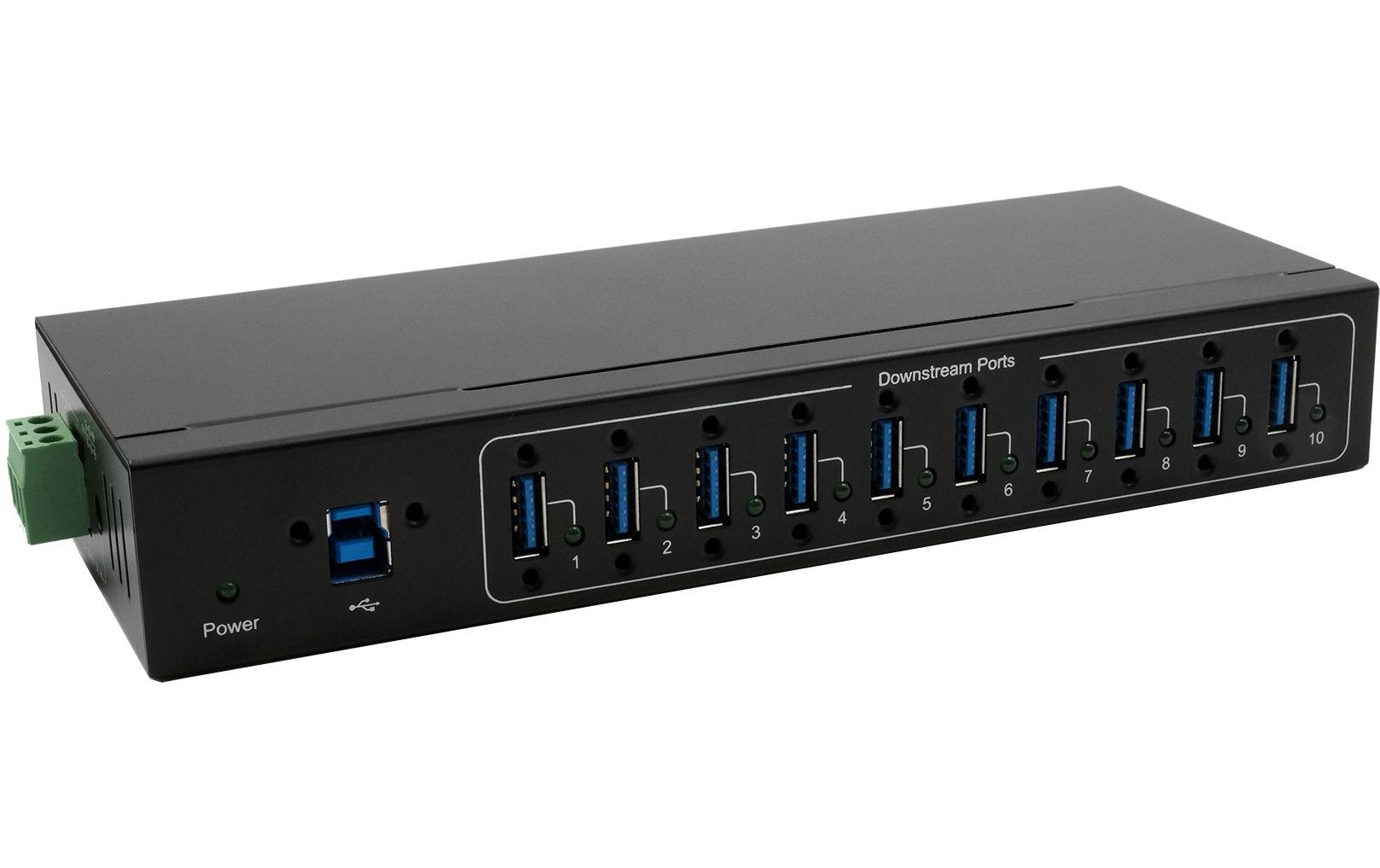 USB-Hub EX-11220HMVS<br>7-Port USB 3.0 HUB für Tisch, Wand- und DIN-Rail Montage