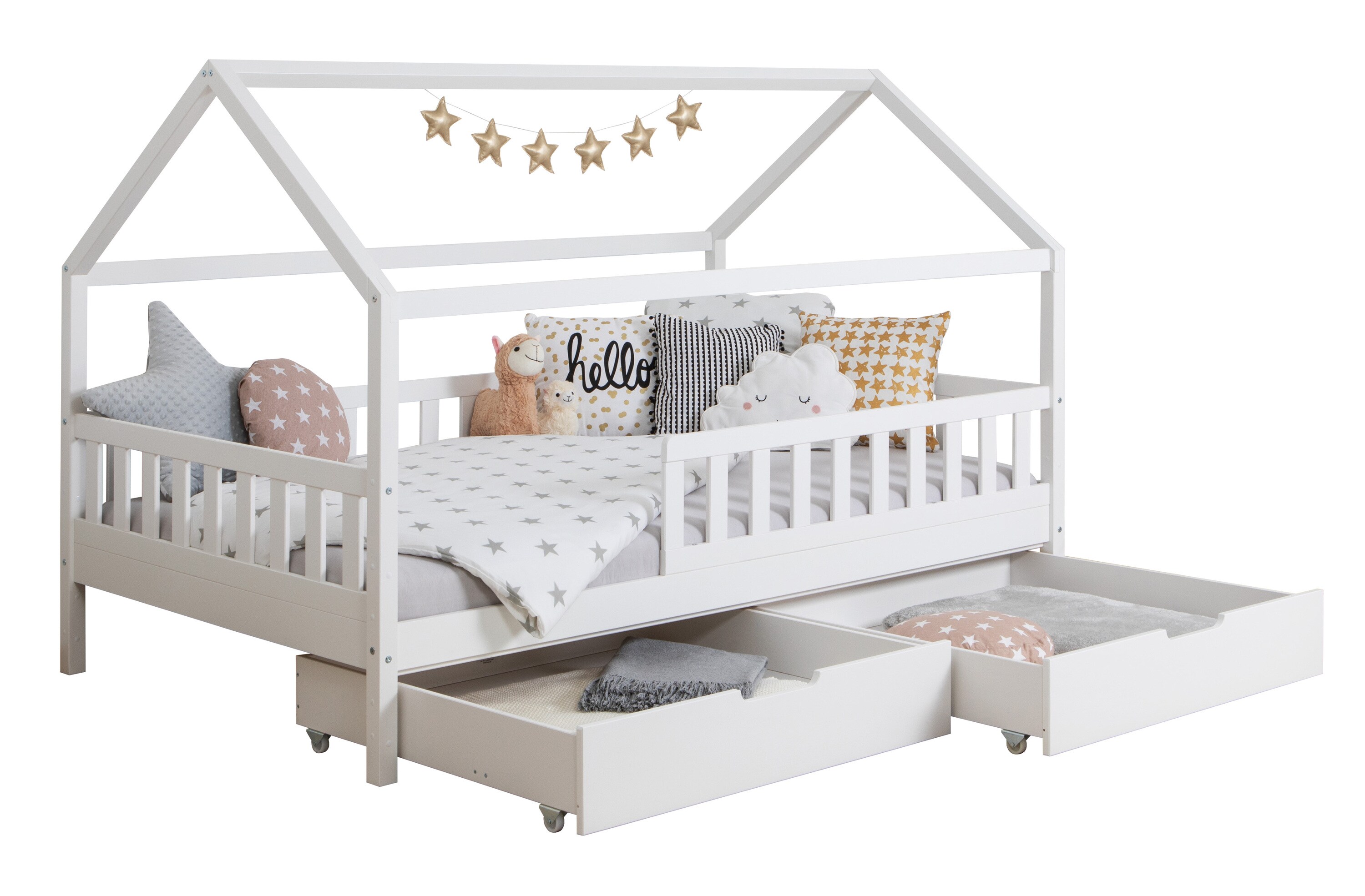 TiCAA Kinderbett Hausbett 
