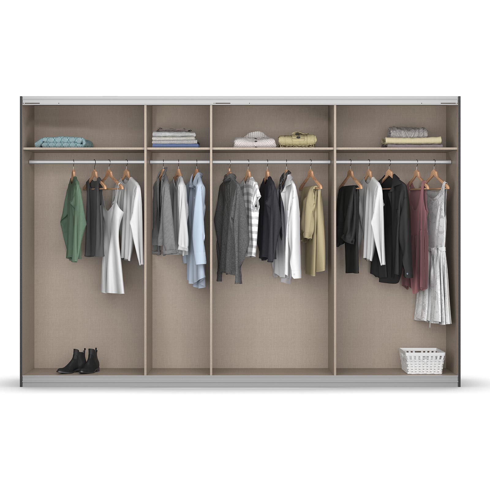 Schwebetürenschrank - Sonoma Eiche - 4-türig - 315 cm
