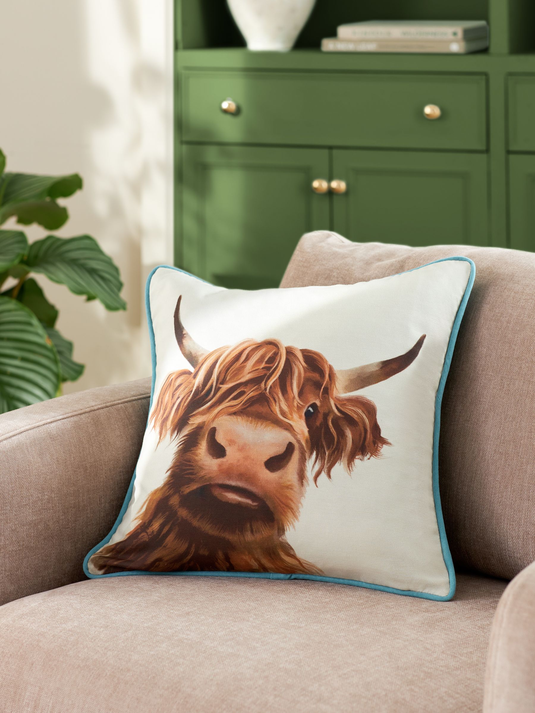 Hamish the Highland Cow Selfie Cushion