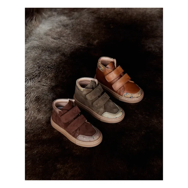 Petit Nord Baskets Montantes Scratchs | Cognac