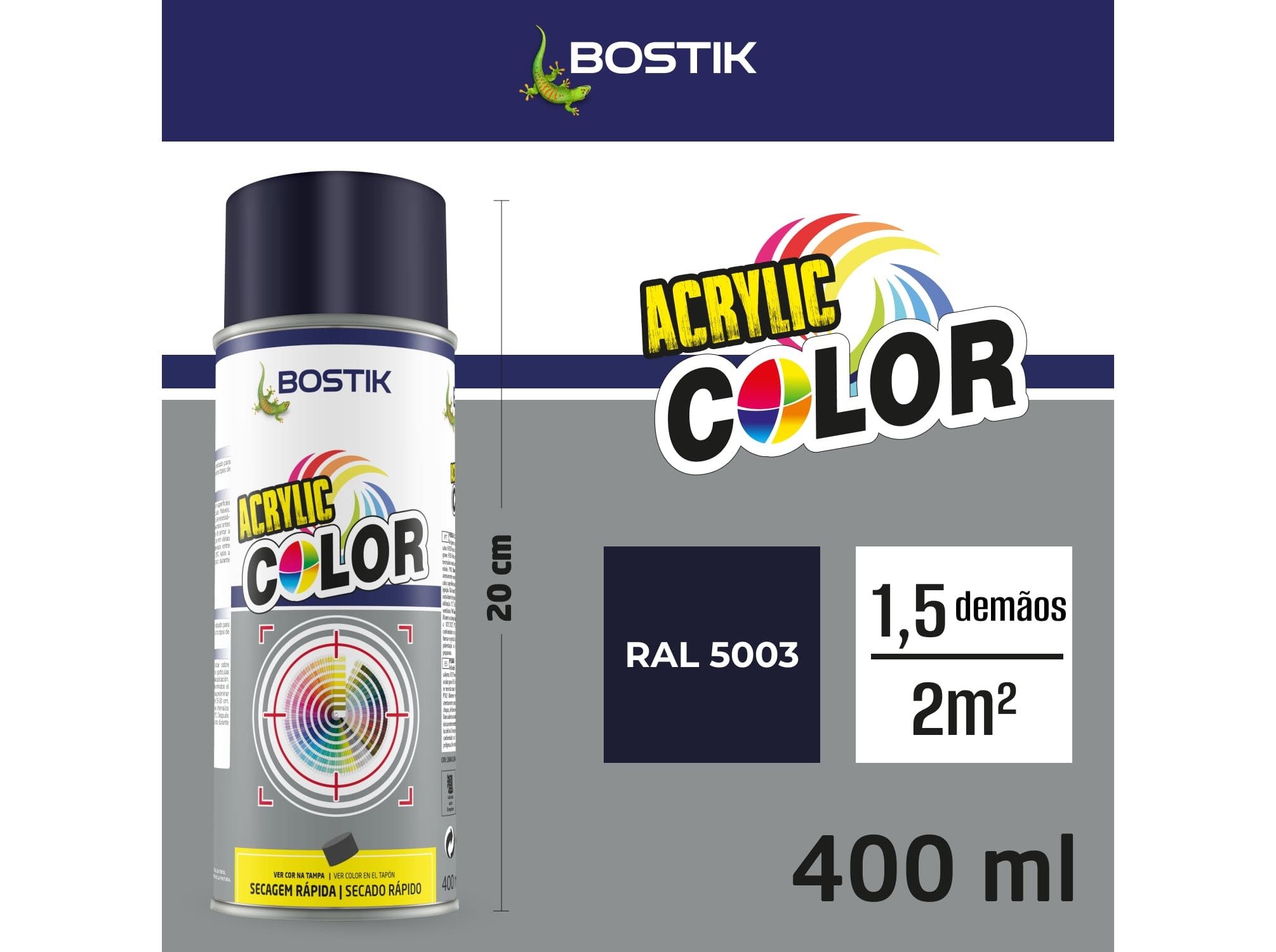 SPRAY ACRYLIC BOSTIK AZUL SAFIRA 400ML