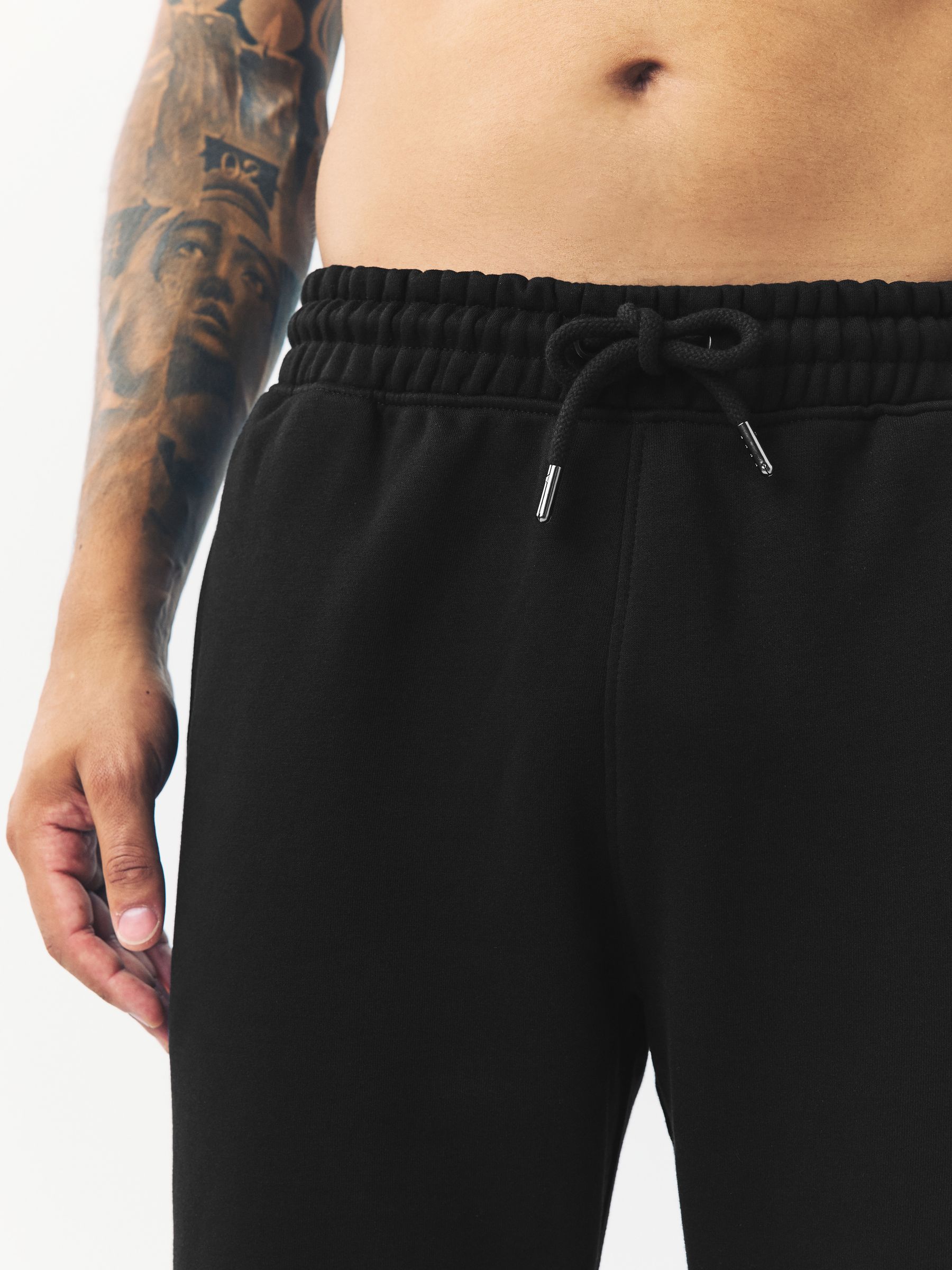 Zwart - Relaxed fit - Katoenrijke Jersey Joggingbroeken