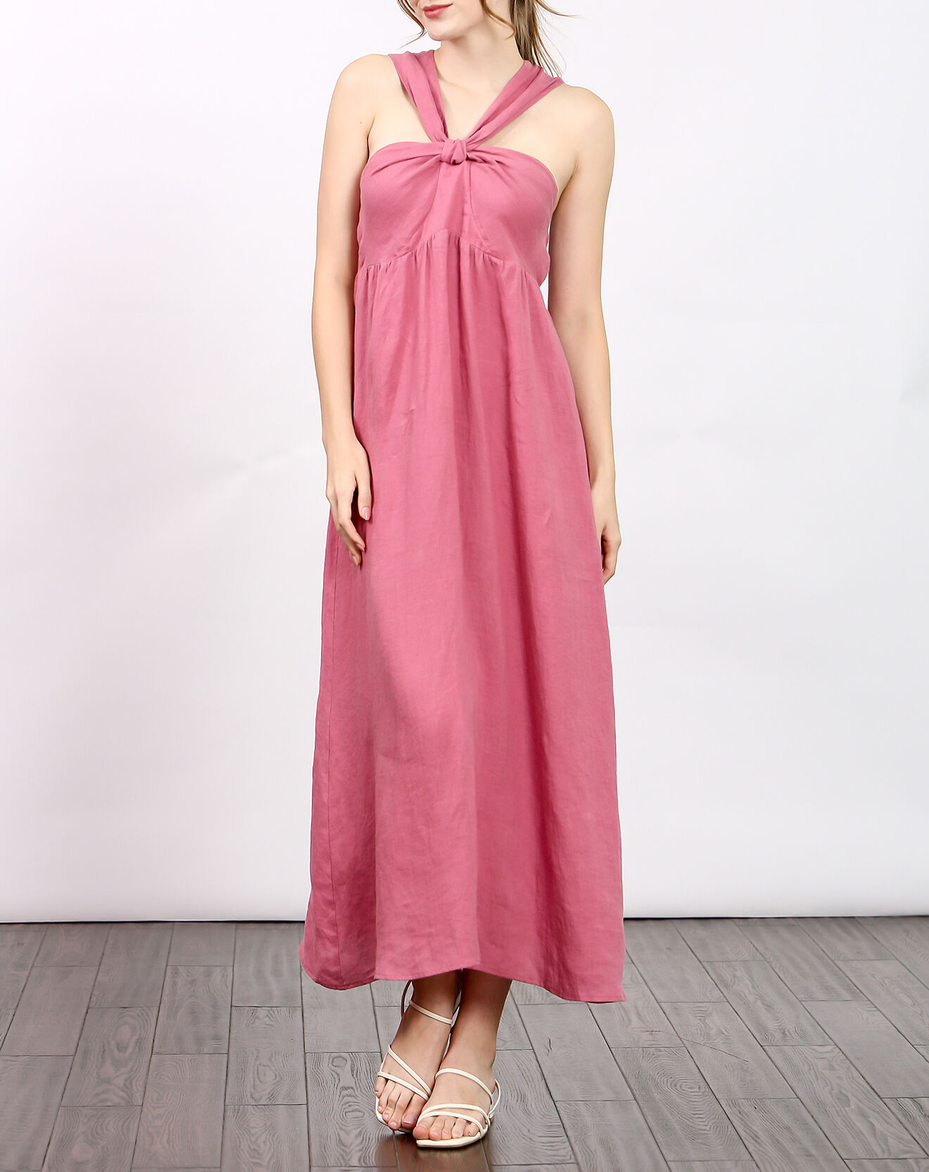 See u Soon Robe 100% Lin Louna rose